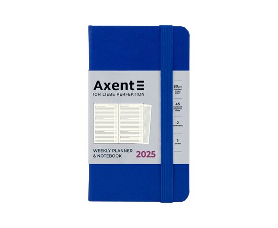Еженедельник Axent датированный 2025 Pocket Strong 90х150 мм, классический синий (8508-25-38-A), изображение 7