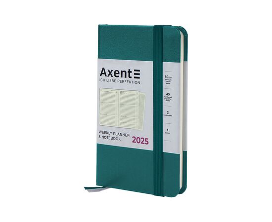Еженедельник Axent датированный 2025 Pocket Strong 90х150 мм, малахитовый (8508-25-31-A), изображение 8 Еженедельник Axent датированный 2025 Pocket Strong 90х150 мм, малахитовый (8508-25-31-A), изображение 8