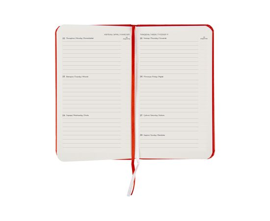 Еженедельник Axent датированный 2025 Pocket Strong 90х150 мм, красный (8508-25-05-A), изображение 9 Еженедельник Axent датированный 2025 Pocket Strong 90х150 мм, красный (8508-25-05-A), изображение 9