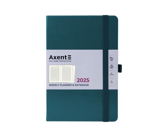Еженедельник Axent датированный 2025 Prime Strong 145х210 мм, малахитовый (8507-25-31-A), изображение 7
