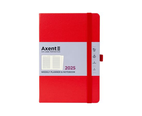 Тижневик Axent датований 2025 Prime Strong 145х210 мм, червоний (8507-25-05-A), зображення 2 Тижневик Axent датований 2025 Prime Strong 145х210 мм, червоний (8507-25-05-A), зображення 2