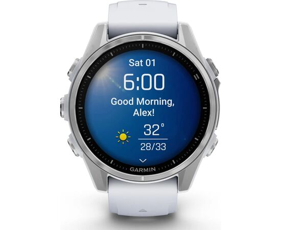 Смарт-часы Garmin fenix 8 43mm, AMOLED, Glass, BareSS/Whitestone, WhitestoneBn (010-02903-00), изображение 8 Смарт-часы Garmin fenix 8 43mm, AMOLED, Glass, BareSS/Whitestone, WhitestoneBn (010-02903-00), изображение 8