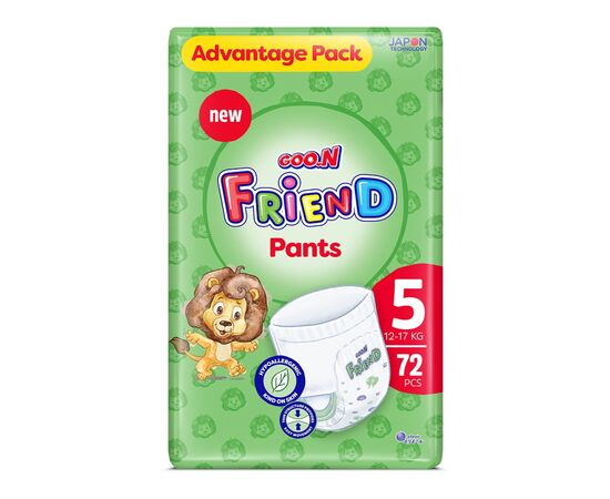 Подгузники GOO.N Friend Трусики 12-17 кг Размер 5 72 шт (F1010117-005)
