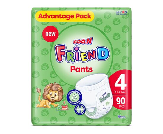 Подгузники GOO.N Friend Трусики 9-14 кг Размер 4 90 шт (F1010117-004)