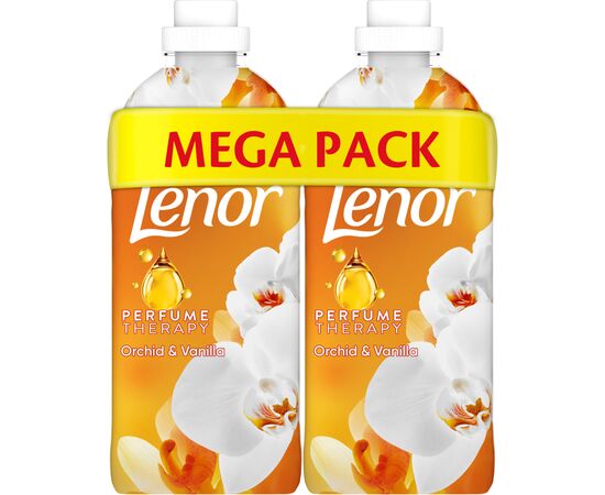 Кондиціонер для білизни Lenor Ванільна орхідея та золотий бурштин 2 x 925 мл (8006540922859)