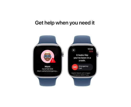 Смарт-часы Apple Watch Series 10 GPS 46mm Silver Aluminium Case with Denim Sport Band - S/M (MWWL3QH/A), изображение 6 Смарт-часы Apple Watch Series 10 GPS 46mm Silver Aluminium Case with Denim Sport Band - S/M (MWWL3QH/A), изображение 6