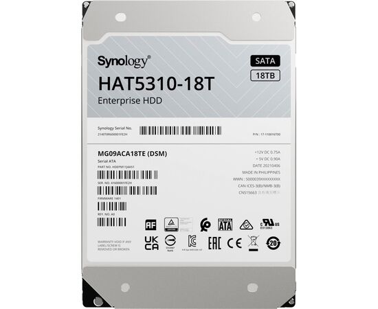 Жорсткий диск для сервера Synology 3.5" 18TБ SATA 7200 (HAT5310-18T)