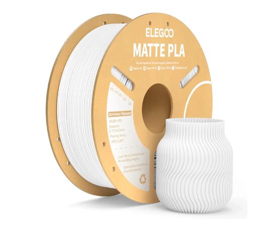 Пластик для 3D-принтера ELEGOO PLA matte 1кг, 1.75мм, white (50.203.0251)