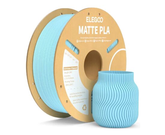 Пластик для 3D-принтера ELEGOO PLA matte 1кг, 1.75мм, blue ice (50.203.0259)