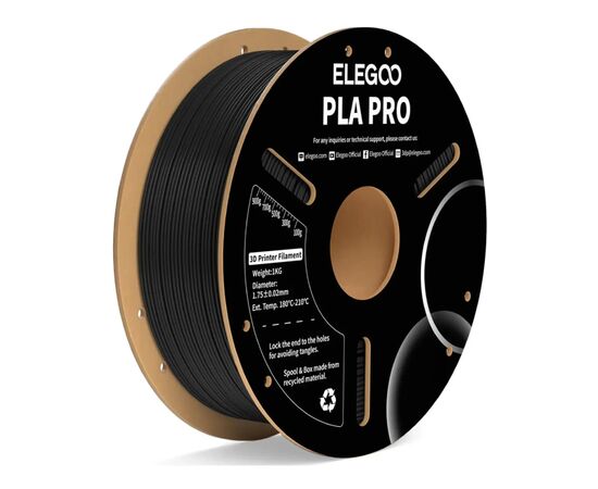 Пластик для 3D-принтера ELEGOO PLA PRO 1кг, 1.75мм, black (50.203.0188)