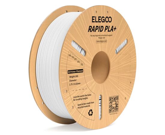Пластик для 3D-принтера ELEGOO Rapid PLA Plus 1кг, 1.75мм, white (50.203.0115)