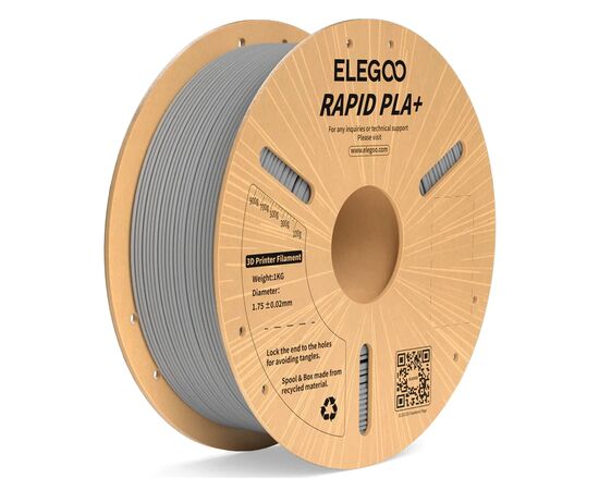 Пластик для 3D-принтера ELEGOO Rapid PLA Plus 1кг, 1.75мм, gray (50.203.0116)
