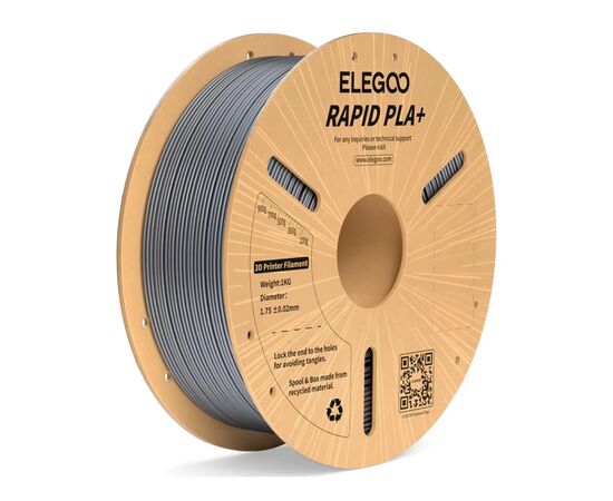 Пластик для 3D-принтера ELEGOO Rapid PLA Plus 1кг, 1.75мм, silver (50.203.0165)