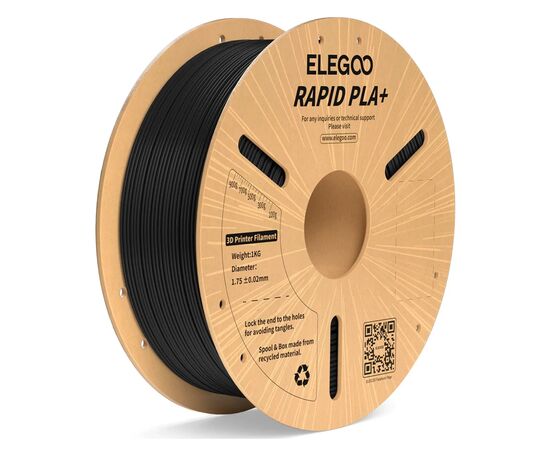 Пластик для 3D-принтера ELEGOO Rapid PLA Plus 1кг, 1.75мм, black (50.203.0114)
