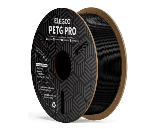 Пластик для 3D-принтера ELEGOO PETG PRO 1кг, 1.75мм, black (50.203.0198)