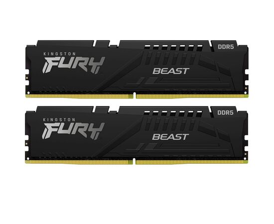 Модуль памяти для компьютера DDR5 32GB (2x16GB) 6400 MHz Beast Black EXPO Kingston Fury (ex.HyperX) (KF564C32BBE-32)