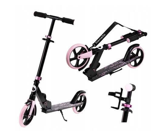 Самокат Lionelo Luca Black Carbon Pink (LO-LUCA BLACK CARBON PINK), изображение 5