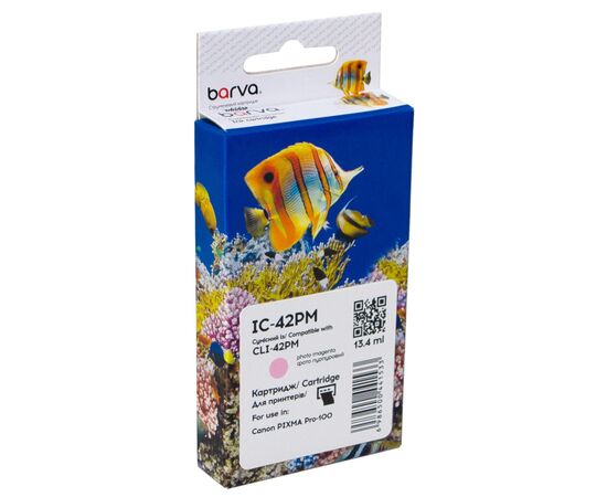 Картридж Barva Canon CLI-42PM (6389B001) 900shк, light magenta (IC-42PM)