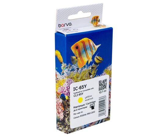Картридж Barva Canon CLI-65Y (4218C001) 295sh, yellow (IC-65Y)