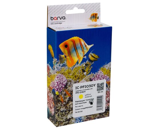 Картридж Barva Canon PFI-030Y (3492C001AA) 55 мл, yellow (IC-PFI030Y)
