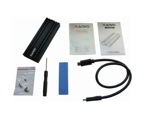 Карман внешний Maiwo M.2 SSD NVMe (PCIe) USB3.1 GEN2 Type-C (K1686P), изображение 9 Карман внешний Maiwo M.2 SSD NVMe (PCIe) USB3.1 GEN2 Type-C (K1686P), изображение 9