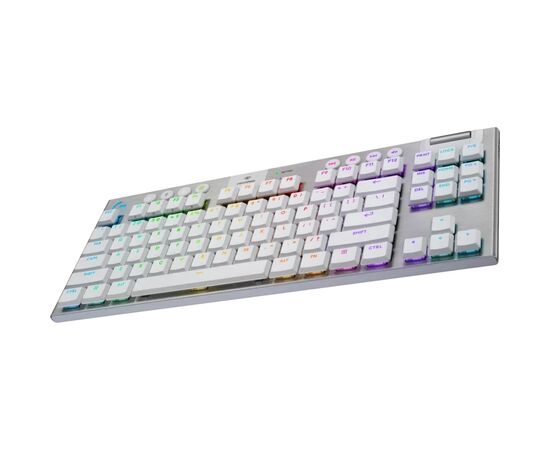 Клавиатура Logitech G915 TKL X Lightspeed Switch-Tactile Wireless/Bluetooth/USB UA White (920-012737), изображение 4 Клавиатура Logitech G915 TKL X Lightspeed Switch-Tactile Wireless/Bluetooth/USB UA White (920-012737), изображение 4