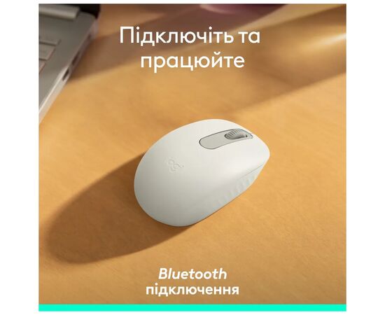 Мышка Logitech M196 Bluetooth Off-White (910-007460), изображение 6 Мышка Logitech M196 Bluetooth Off-White (910-007460), изображение 6