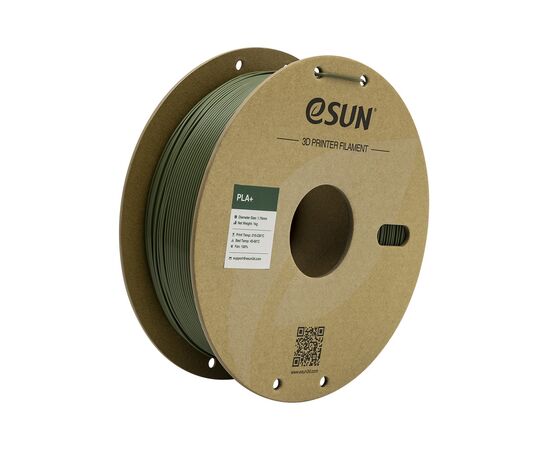Пластик для 3D-принтера eSUN PLA+ 1.75мм, 1кг, olive green (PLA+P175OG1)