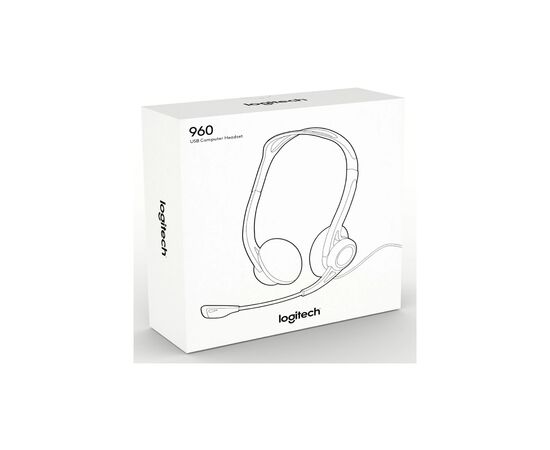 Наушники Logitech PC 960 Stereo Headset USB (981-000100), изображение 9 Наушники Logitech PC 960 Stereo Headset USB (981-000100), изображение 9