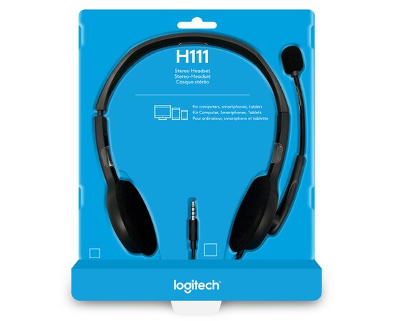 Наушники Logitech H111 Stereo Headset with 1*4pin jack (981-000593), изображение 10 Наушники Logitech H111 Stereo Headset with 1*4pin jack (981-000593), изображение 10