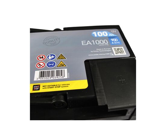 Аккумулятор автомобильный EXIDE PREMIUM 100A (EA1000), изображение 4 Аккумулятор автомобильный EXIDE PREMIUM 100A (EA1000), изображение 4