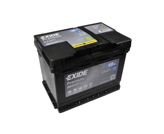 Аккумулятор автомобильный EXIDE PREMIUM 60A (EA601), изображение 3 Аккумулятор автомобильный EXIDE PREMIUM 60A (EA601), изображение 3