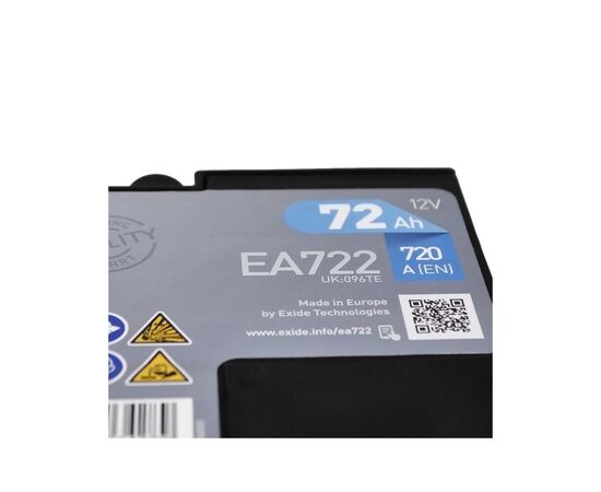 Аккумулятор автомобильный EXIDE PREMIUM 72A (EA722), изображение 5 Аккумулятор автомобильный EXIDE PREMIUM 72A (EA722), изображение 5