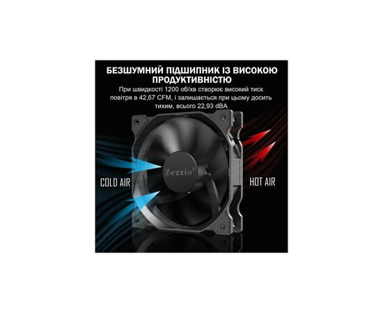 Кулер для корпуса Zezzio ZA-120 3 in 1 Kit, изображение 3 Кулер для корпуса Zezzio ZA-120 3 in 1 Kit, изображение 3