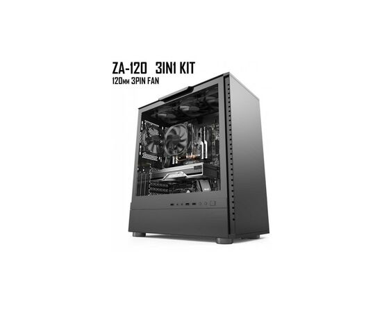 Кулер для корпуса Zezzio ZA-120 3 in 1 Kit, изображение 8 Кулер для корпуса Zezzio ZA-120 3 in 1 Kit, изображение 8