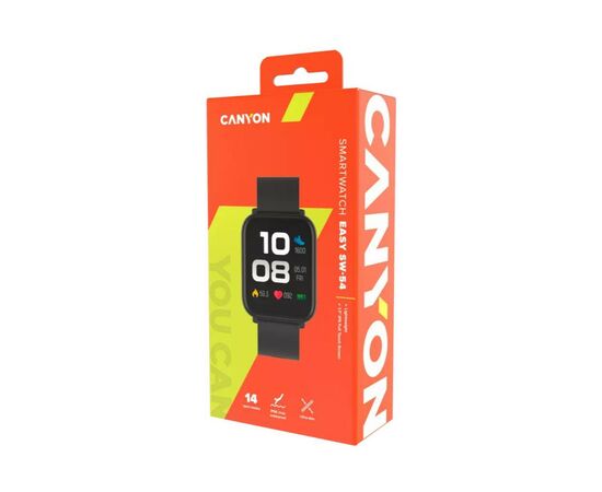 Смарт-часы Canyon Easy SW-54 Black (CNS-SW54BB), изображение 4 Смарт-часы Canyon Easy SW-54 Black (CNS-SW54BB), изображение 4