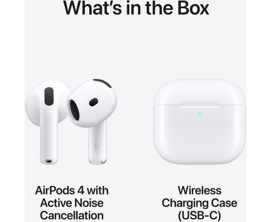 Наушники Apple AirPods 4 with Active Noise Cancellation (MXP93ZE/A), изображение 9 Наушники Apple AirPods 4 with Active Noise Cancellation (MXP93ZE/A), изображение 9