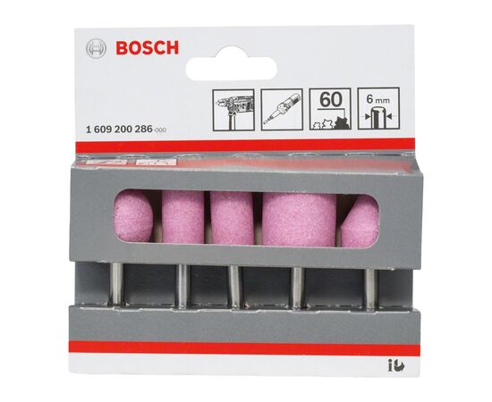 Насадка Bosch штифты шлифовальные для дрели, набор 5шт (1.609.200.286), изображение 2 Насадка Bosch штифты шлифовальные для дрели, набор 5шт (1.609.200.286), изображение 2