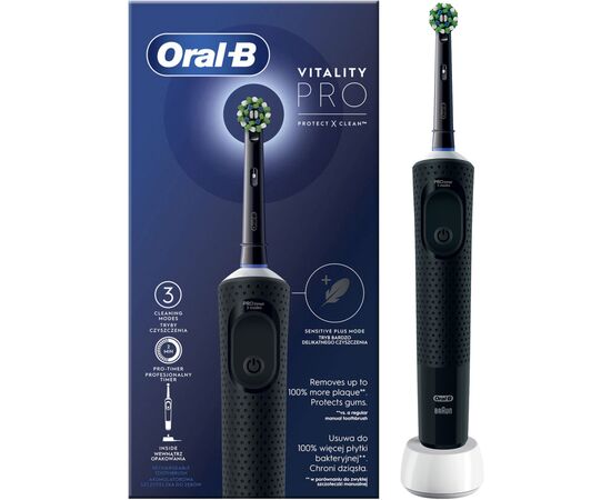 Електрична зубна щітка Oral-B D103.413.3 PRO Black, зображення 3 Електрична зубна щітка Oral-B D103.413.3 PRO Black, зображення 3