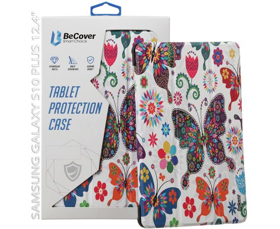 Чехол для планшета BeCover Smart Case Samsung Galaxy Tab S10 Plus (SM-X820/SM-X826) 12.4" Butterfly (712241), изображение 6 Чехол для планшета BeCover Smart Case Samsung Galaxy Tab S10 Plus (SM-X820/SM-X826) 12.4" Butterfly (712241), изображение 6