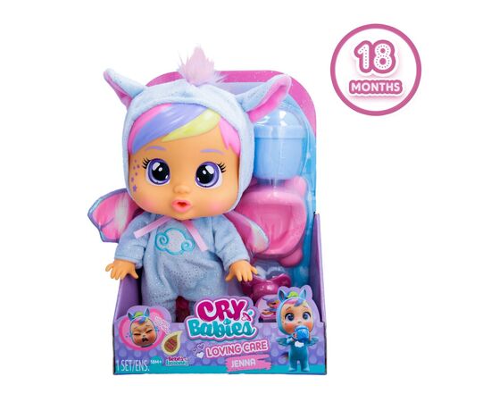 Кукла IMC Cry babies Любовь и забота Плакса Джена с аксессуарами 26 см (909809), изображение 2 Кукла IMC Cry babies Любовь и забота Плакса Джена с аксессуарами 26 см (909809), изображение 2