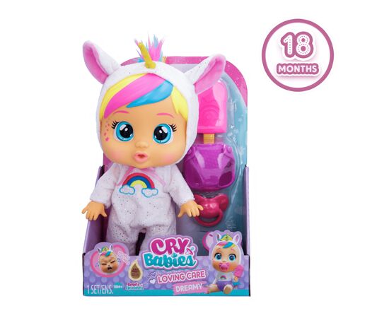 Кукла IMC Cry babies Любовь и забота Плакса Дрими с аксессуарами 26 см (911840), изображение 2 Кукла IMC Cry babies Любовь и забота Плакса Дрими с аксессуарами 26 см (911840), изображение 2