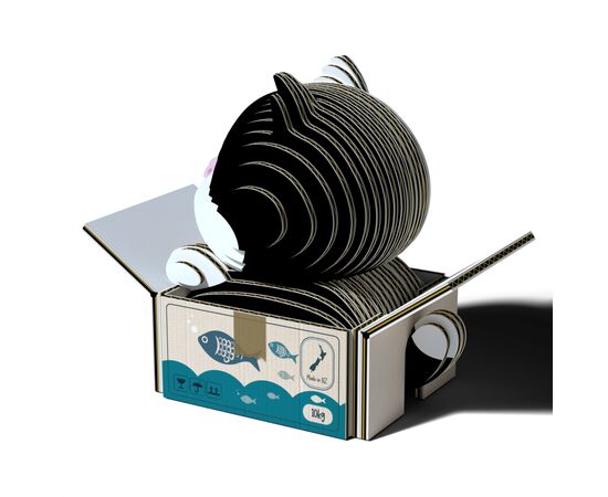 Пазл Eugy 3D Зоопарк Котенок черно-белый (XEG-089), изображение 5 Пазл Eugy 3D Зоопарк Котенок черно-белый (XEG-089), изображение 5