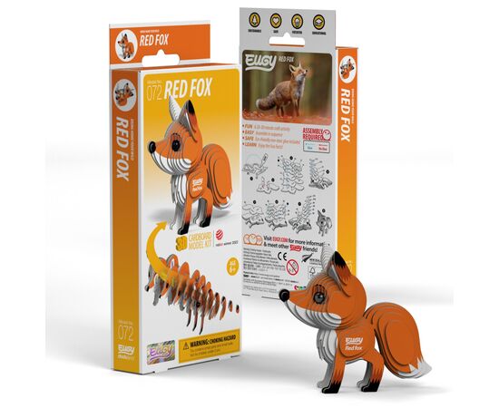 Пазл Eugy 3D Зоопарк Красная лиса (XEG-072), изображение 4 Пазл Eugy 3D Зоопарк Красная лиса (XEG-072), изображение 4