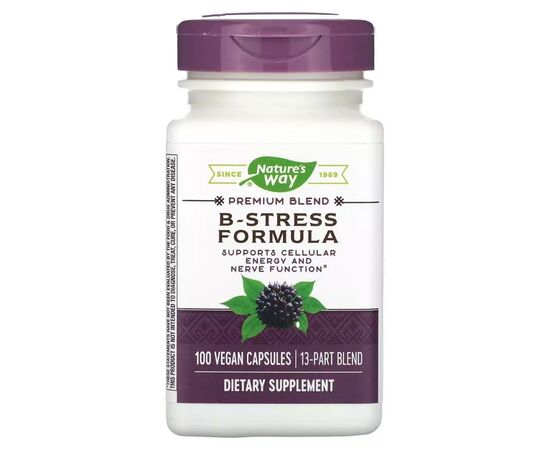 Витамин Nature's Way Стресс формула В-Комплекс, премиум-смесь, B-Stress Formula, 100 (NWY-40631)