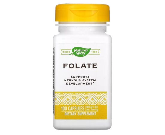 Витамин Nature's Way Фолат, 800 мкг, Folate, 100 капсул (NWY-40451)