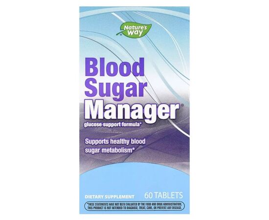 Витамин Nature's Way Контроль сахара в крови, Blood Sugar Manager, 60 таблеток (EMT-04906)