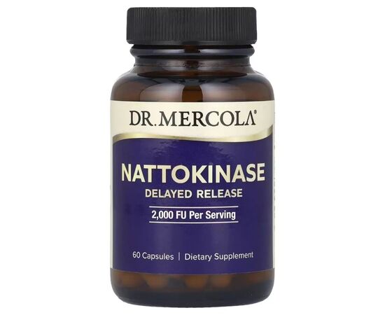 Витамин Dr. Mercola Наттокиназа, 2000 FU, Nattokinase, 60 капсул (MCL-21414)