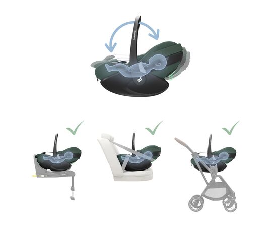 Автокрісло Maxi-Cosi Pebble 360 Pro2 Essential Green (8052047111), зображення 5 Автокрісло Maxi-Cosi Pebble 360 Pro2 Essential Green (8052047111), зображення 5