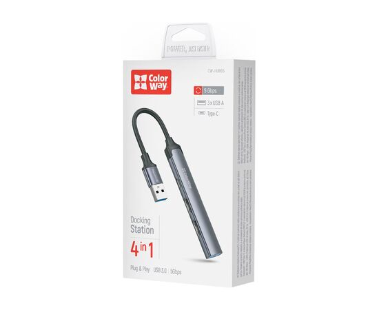 Концентратор ColorWay USB-A 4-в-1 USB2.0х3/USB3.0 (CW-HUB05), изображение 10 Концентратор ColorWay USB-A 4-в-1 USB2.0х3/USB3.0 (CW-HUB05), изображение 10
